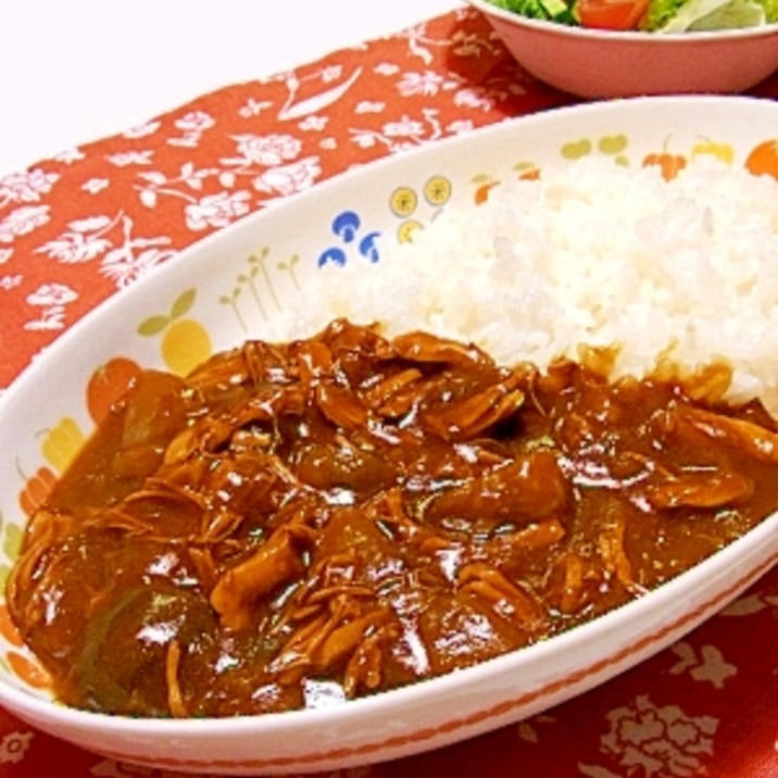 ナスと鶏ササミのカレーライス